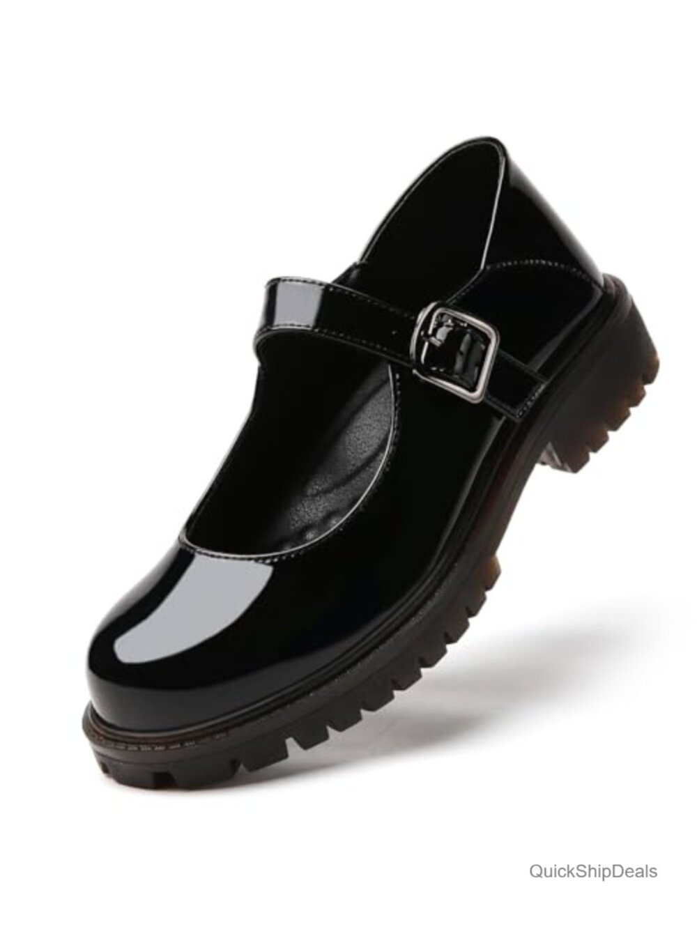 Women's Mary Jane Platform Flats Non-Slip Memory Foam Hook-and-Loop Casual Work